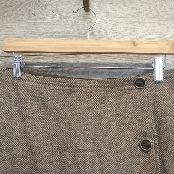 Prana Nicky Wool Blend Side Button Wrap Skirt Women's Size 6 - Picture 4 of 9